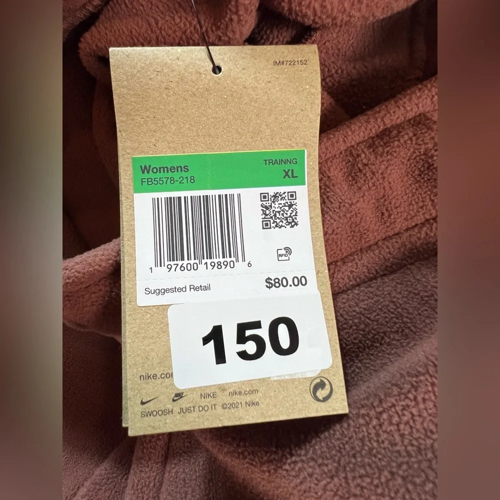 Nike women’s Therma-FIT Fleece Sweatpants size XL brown High Rise FB5578-218 - Picture 13 of 13